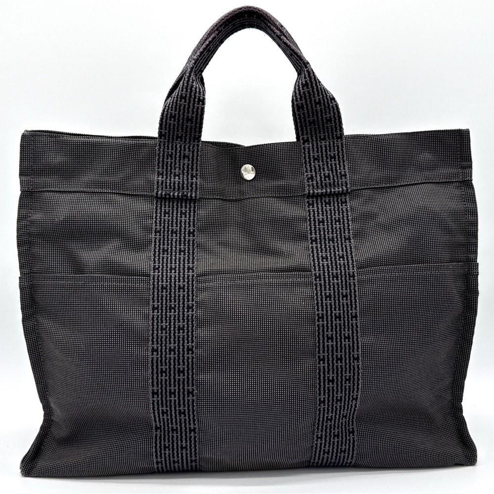Hermès Her Line MM Hand Bag – Gray Canvas